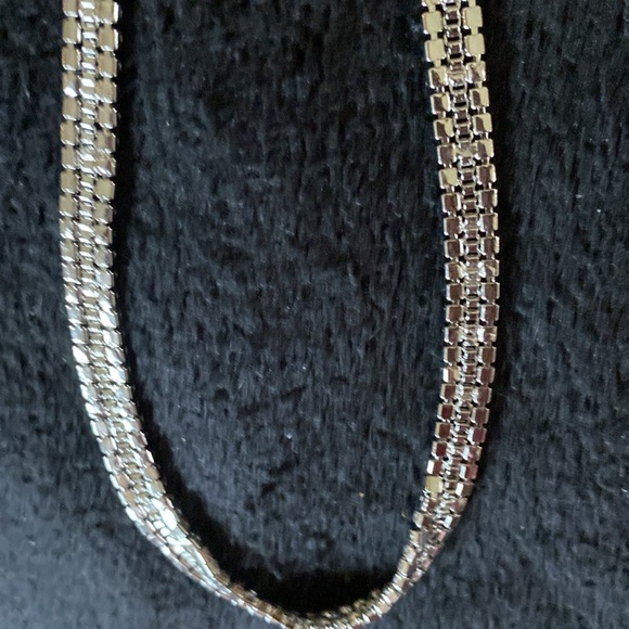 NWT Double Crystal Faux Diamond Adjustable Necklace & Earrings Bling Set - Picture 10 of 14